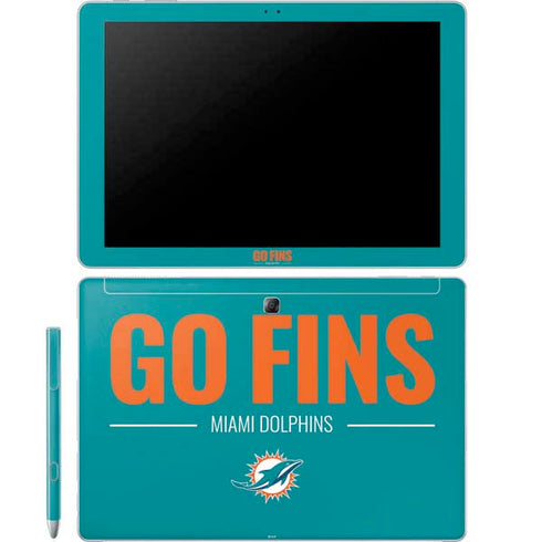 NFL Miami Dolphins Team Motto Galaxy Book 12in Skin